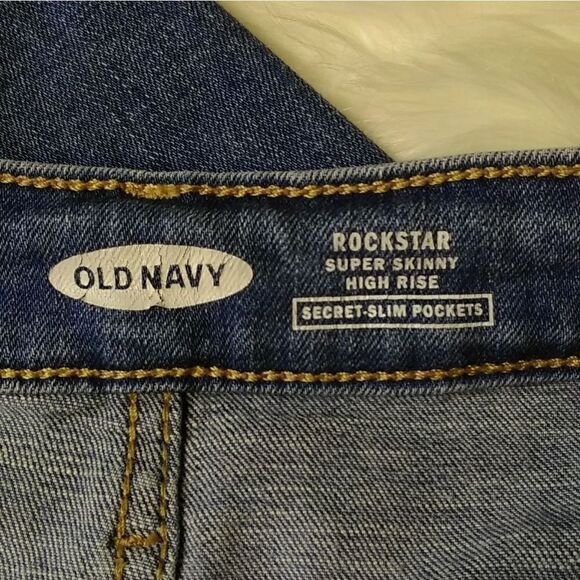 Old Navy Rockstar Jeans Sz 14 Super Skinny High Rise - Picture 5 of 8